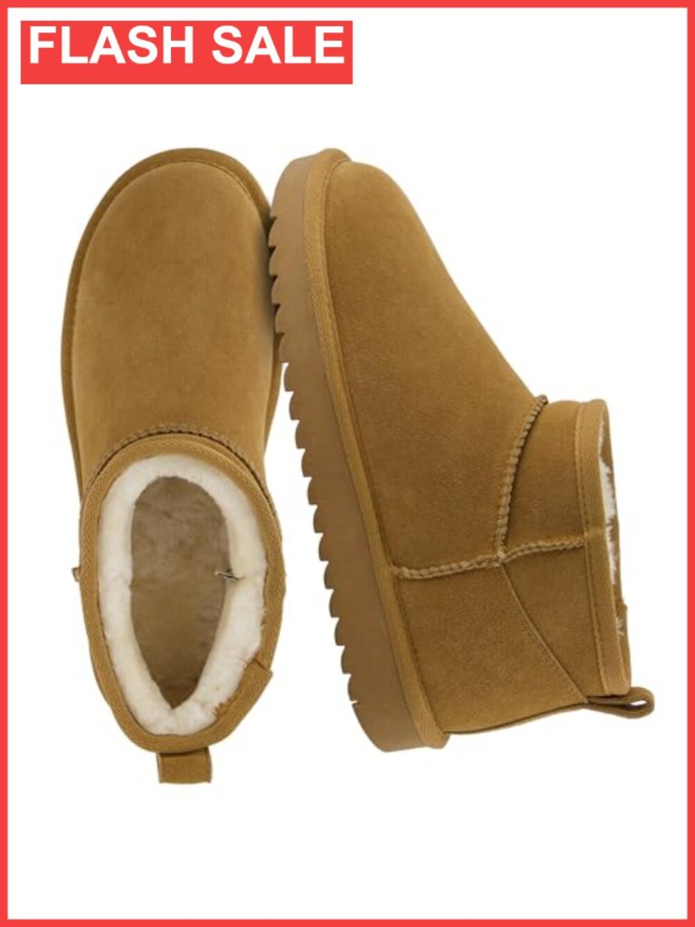 Genuine Suede Ankle Boots Pull On Faux Fur Lined Memory Foam Comfort